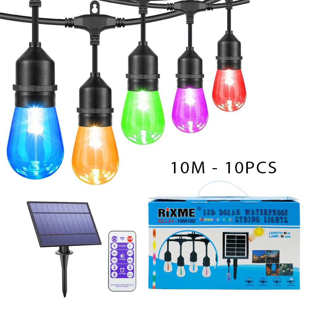 Solarne RGB lampe 10 kom 10m