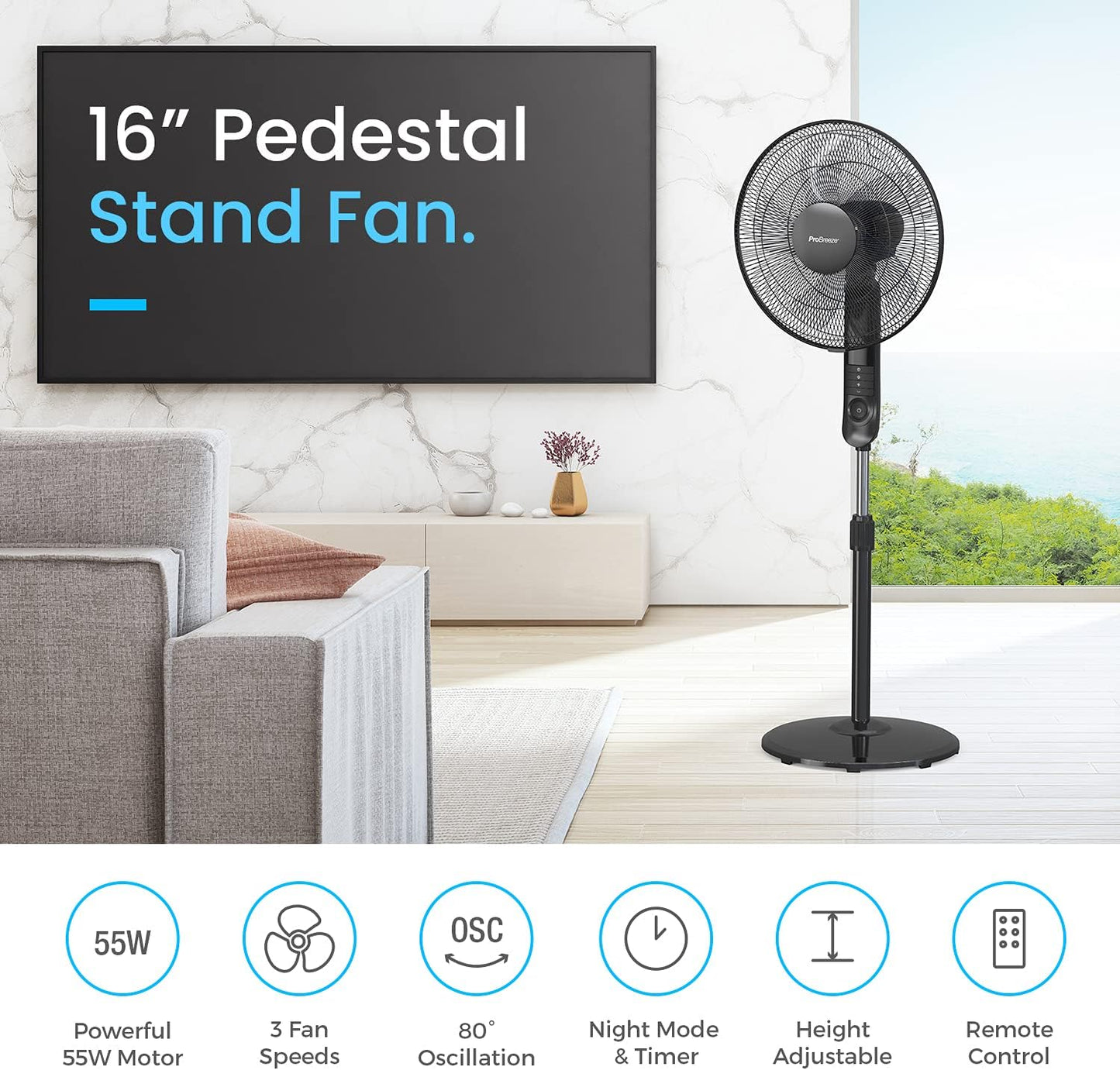 Samostojeći ventilator sa daljinskim