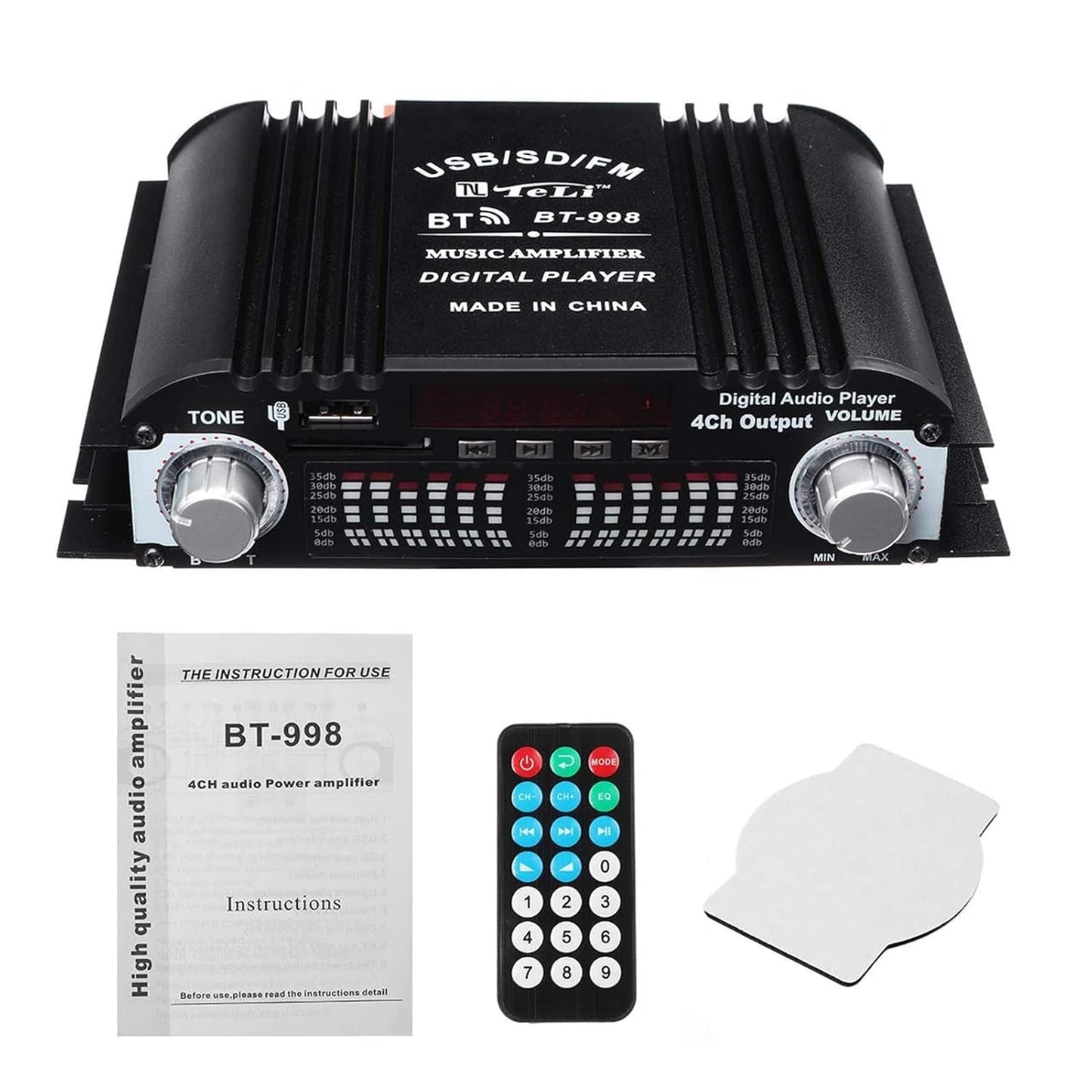 BT-998 FM radio bluetooth pojacalo 160W / 4 x 40W sa 4 izlaza