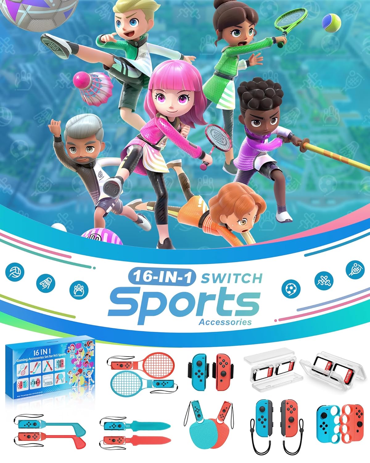 Nintendo Switch 16-u-1 Sportski Set