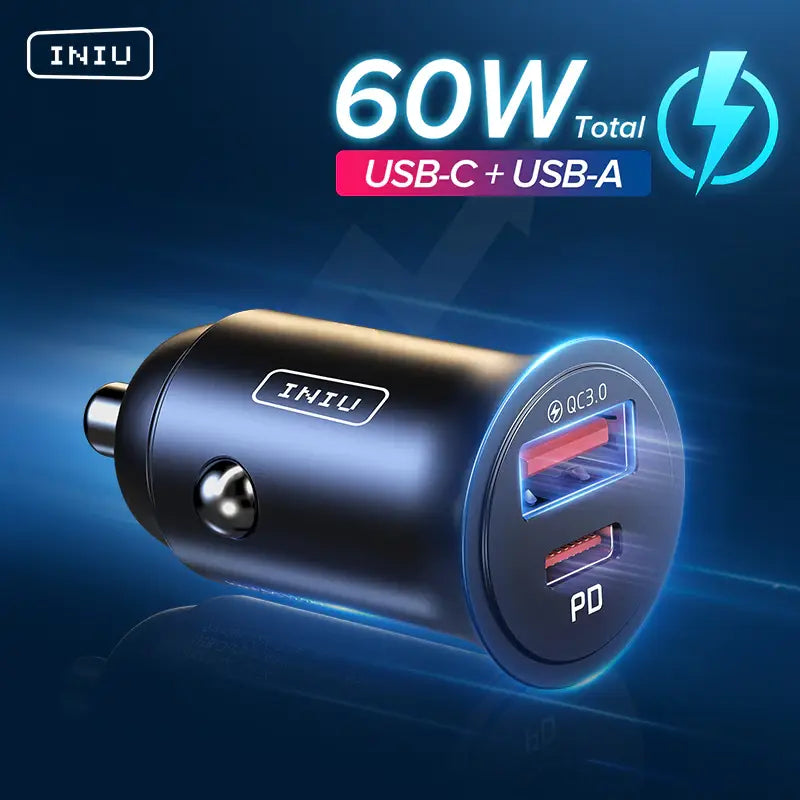 Auto punjac 60W 5A USB + C type Brzi Punjac