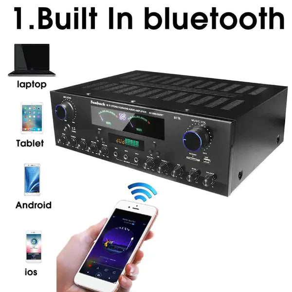 Bluetooth pojacalo Blutut pojacalo AV-999BT 1200w