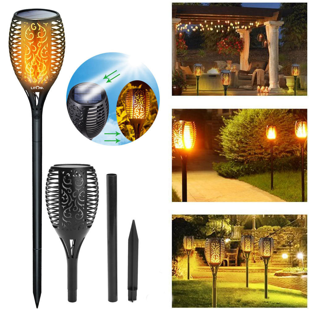 Solarna baštenska LED lampa Imitacija baklje sa LED diodama