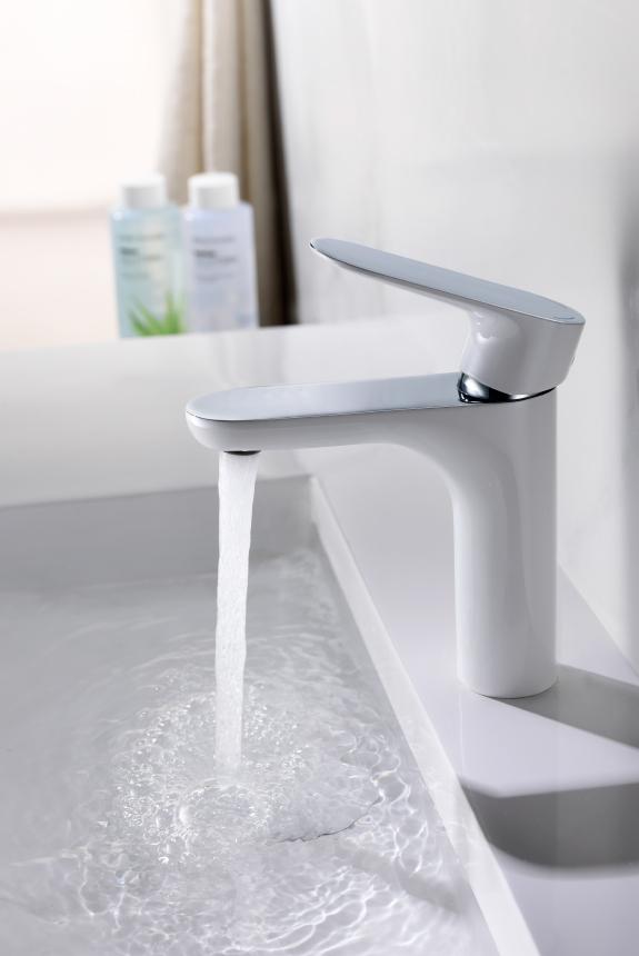 Slavina za umivaonik Bela