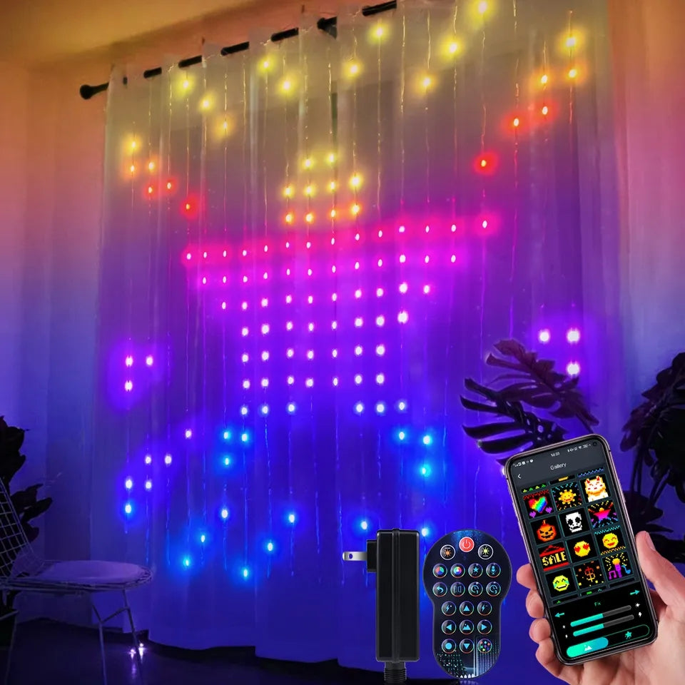 Led zavesa SMART RGB sa mobilnom kontrolom i daljinskim 3x3m
