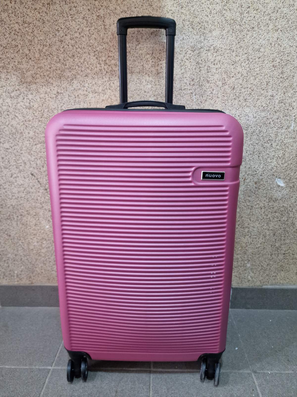 Kofer za putovanje od ABS sa 4 točkića Srednji Rozi