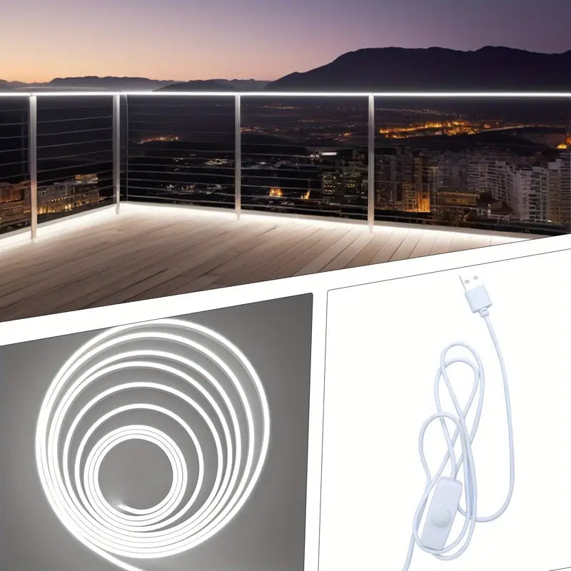 LED NEON flex traka - 10m 220v Bela
