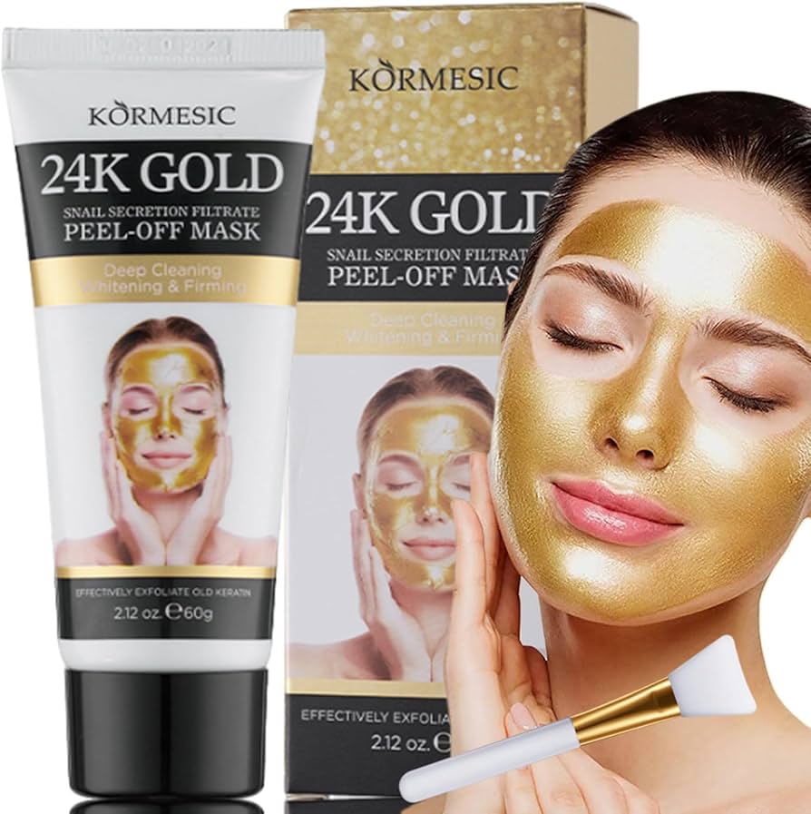 24K Zlatna Maska za Lice na Skidanje – Lift Efekat, Protiv Bora i Dubinsko Čišćenje 1+1 Gratis