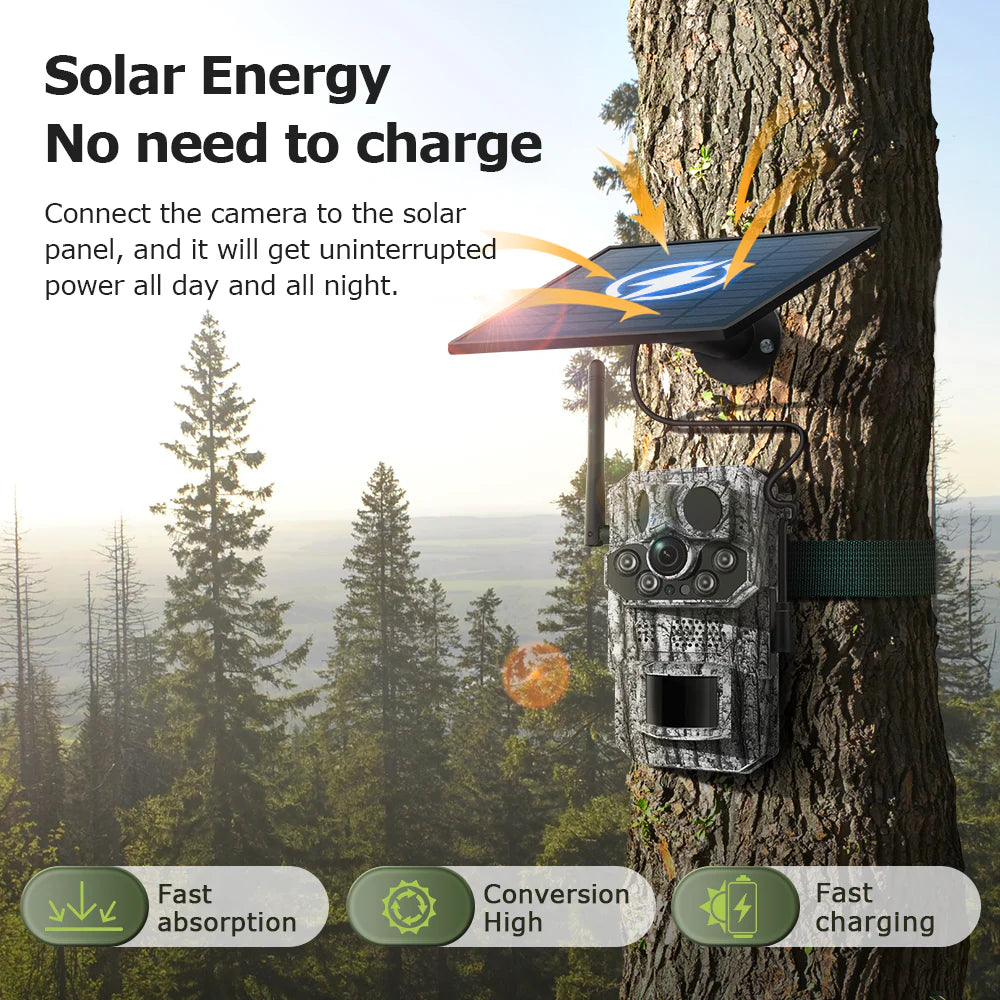 4G AI Solarna Lovacka Kamera Kamuflažni Dizajn