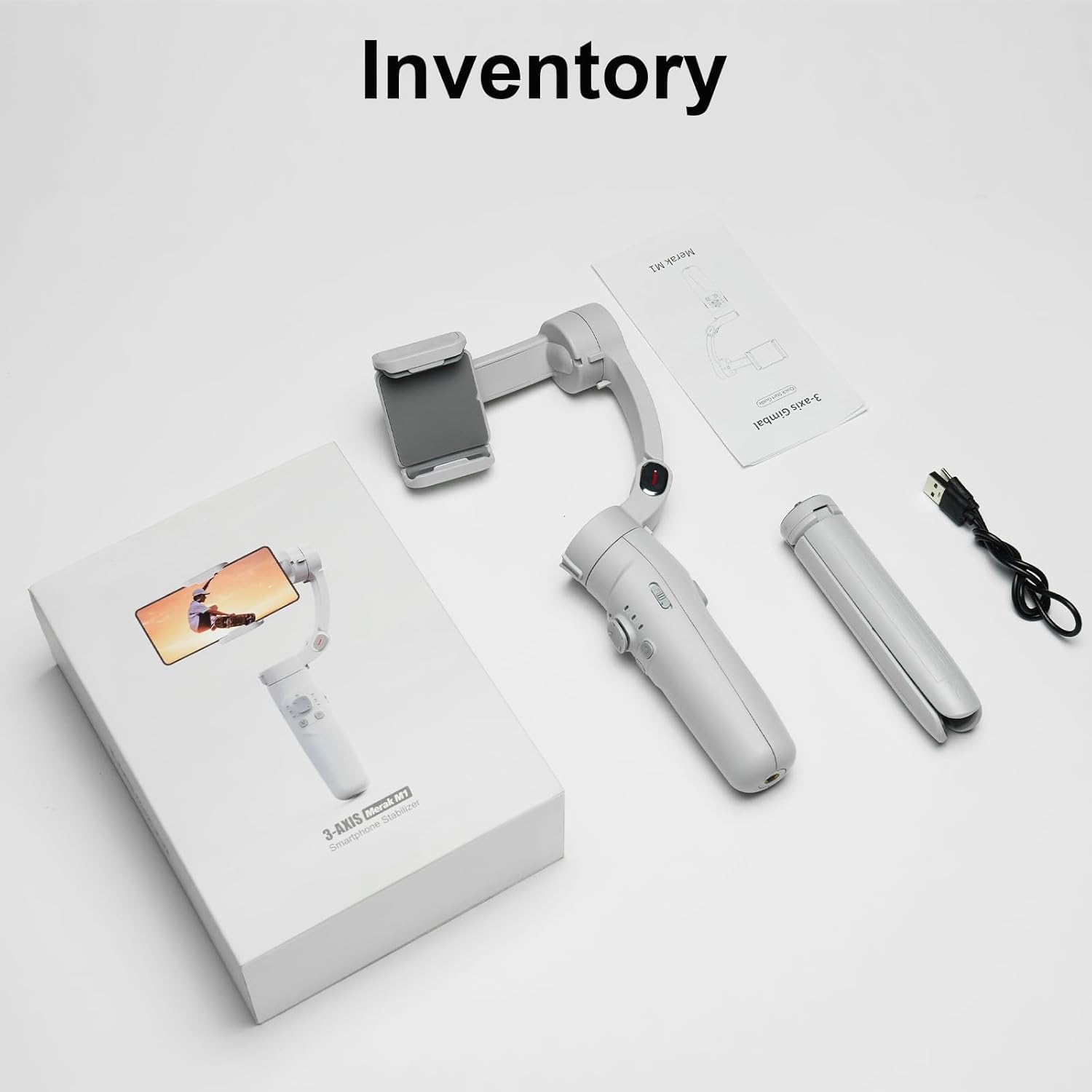 3-Axis Gimbal Stabilizator za Telefon M1 – Bluetooth Praćenje, 180° Rotacija, Magnetno LED Svetlo i Stativ | Profesionalni Anti-Shake Stabilizator za Snimanje i Vlogovanje