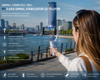 3-Axis Gimbal Stabilizator za Telefon M1 – Bluetooth Praćenje, 180° Rotacija, Magnetno LED Svetlo i Stativ | Profesionalni Anti-Shake Stabilizator za Snimanje i Vlogovanje