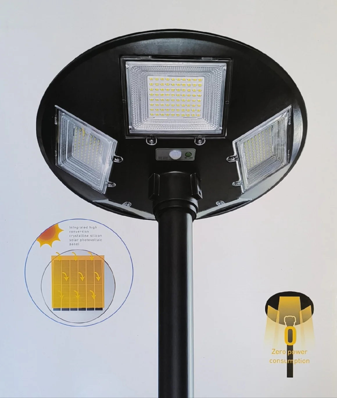 Solarna LED Ulična Lampa 300W – Vodootporna, Senzor Pokreta i Daljinski Upravljač