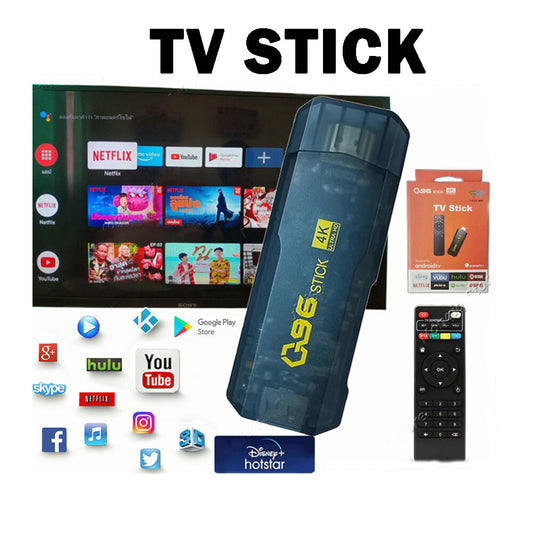 Android Tv Stik Q96 8GB + 128GB Smart Tv Stick Tv Box