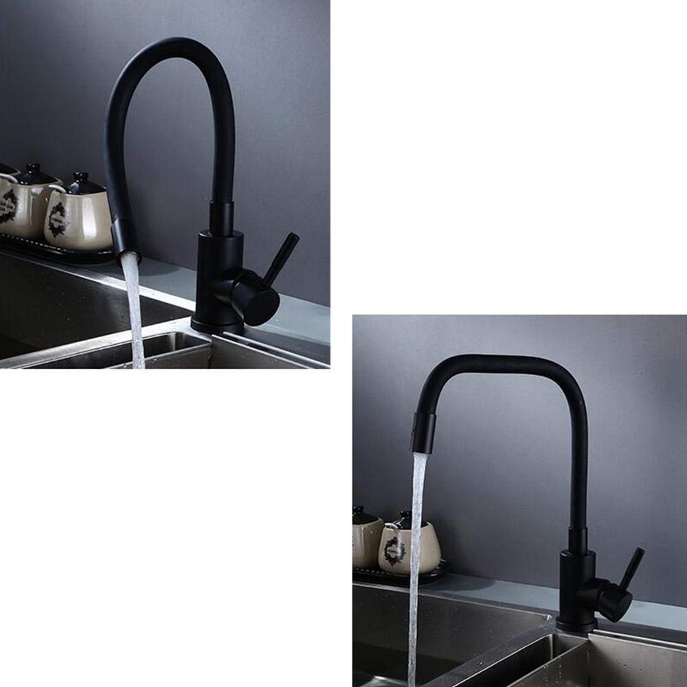 Fleksibilna crna slavina za sudoperu