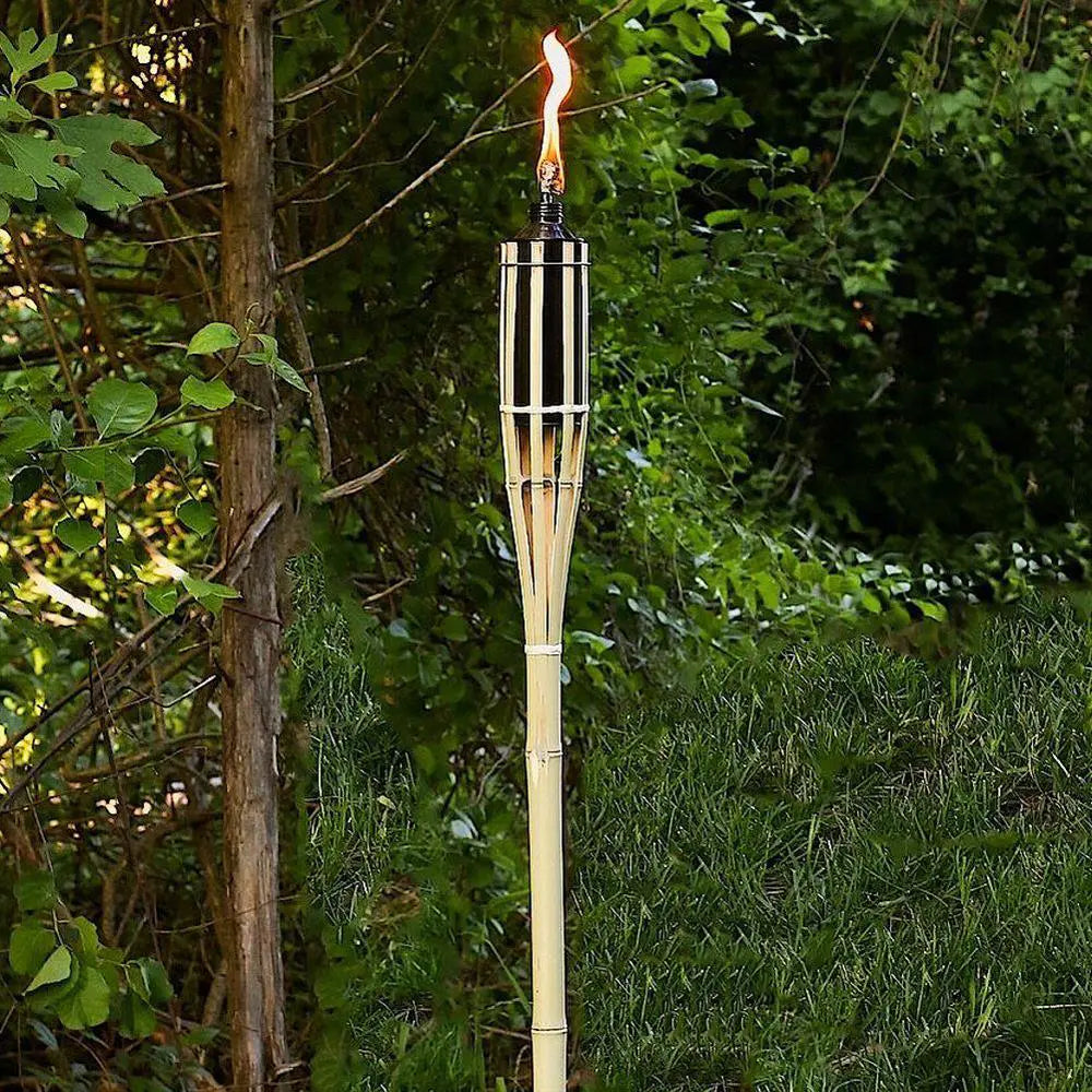 Vrtna Bambus Baklja 120cm – Romantična Rasveta za Dvorište, Terasu i Baštu 1+1 Gratis