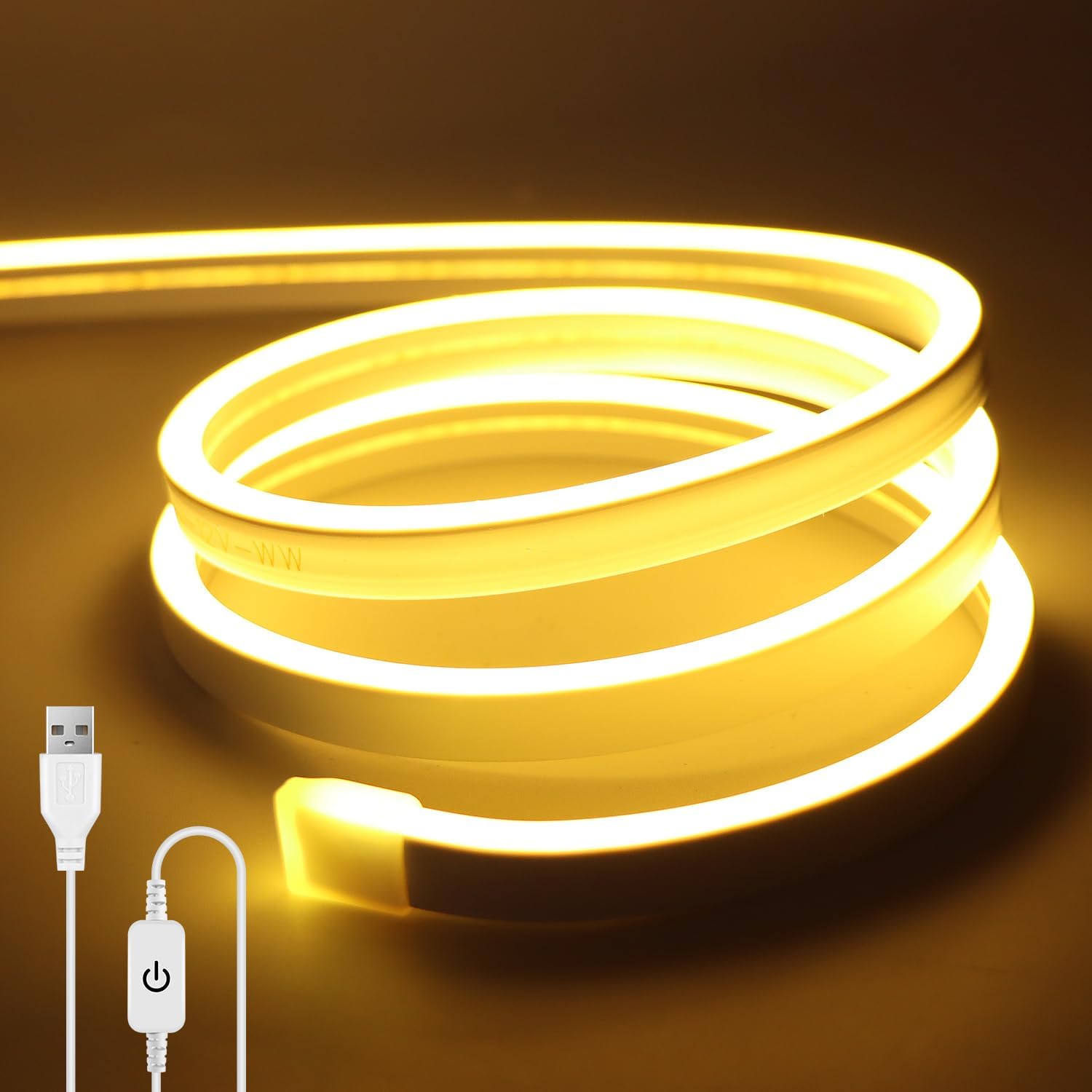 LED NEON flex traka - 10m  220v Toplo Bela
