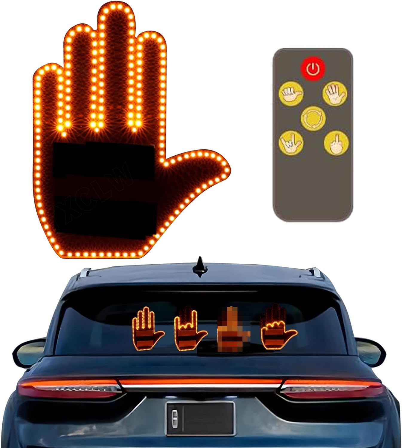 LED emoji displej za automobile ruka