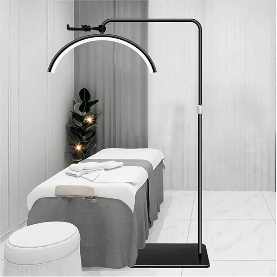 MOON Kozmetička Podna Lampa sa LED Svetlom Bez Senke – Polumesec 23"