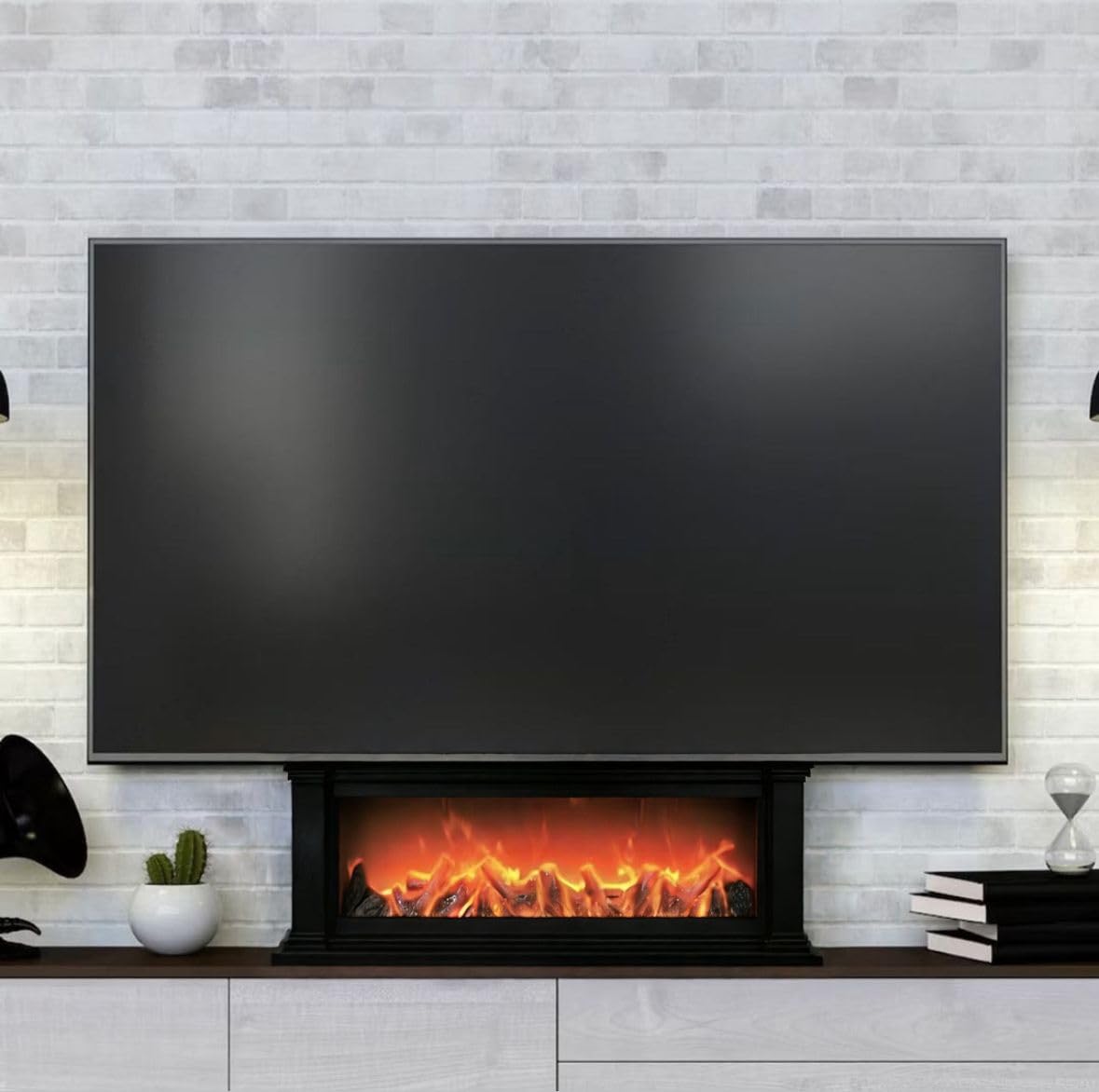 Led Kamin Imitacija Kamina na Baterije i Usb 78x25x12cm
