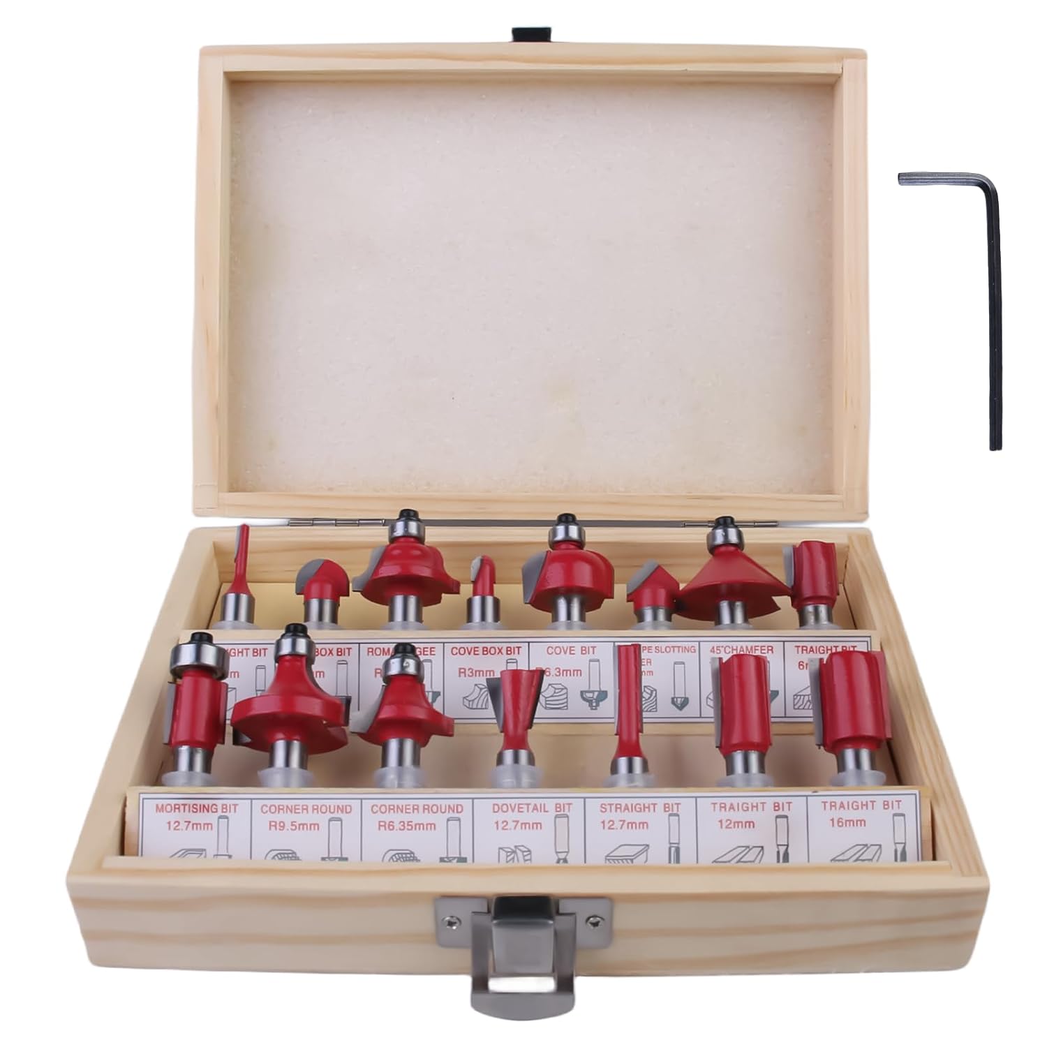 Set Glodala za frezer prihvat 6 mm 15 kom
