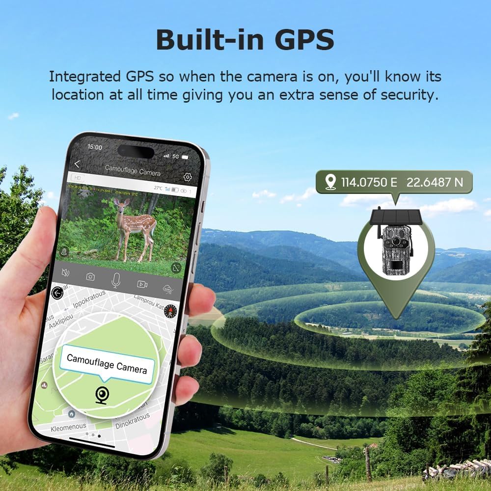 4G AI Solarna Lovacka Kamera Kamuflažni Dizajn