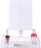 Ogledalo sa LED svetlom i kutijom za šminku