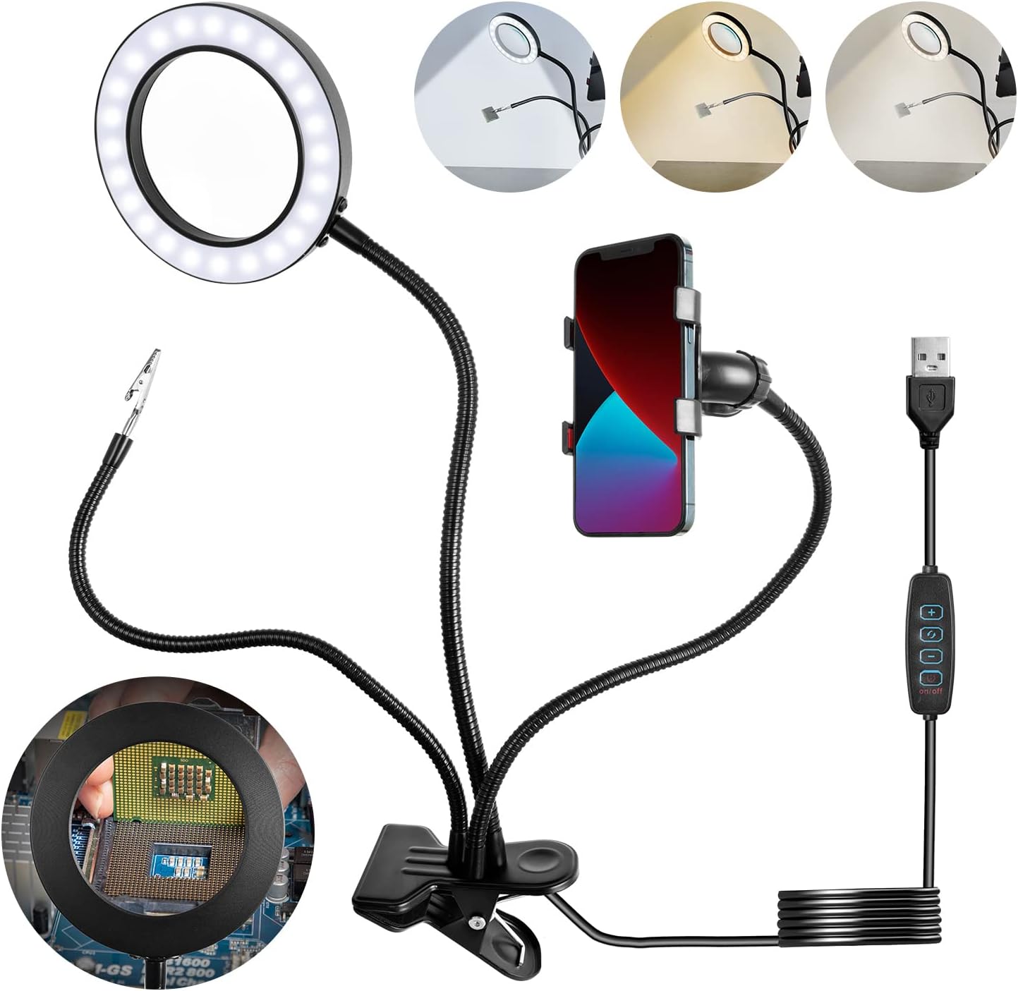 Led Ring sa Štipaljkom i drzacem za telefon