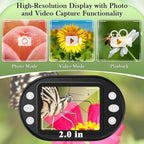 Digitalni Mikroskop 200–1000X sa 2” HD Ekranom – Prenosivi Punjivi Mikroskop za Decu