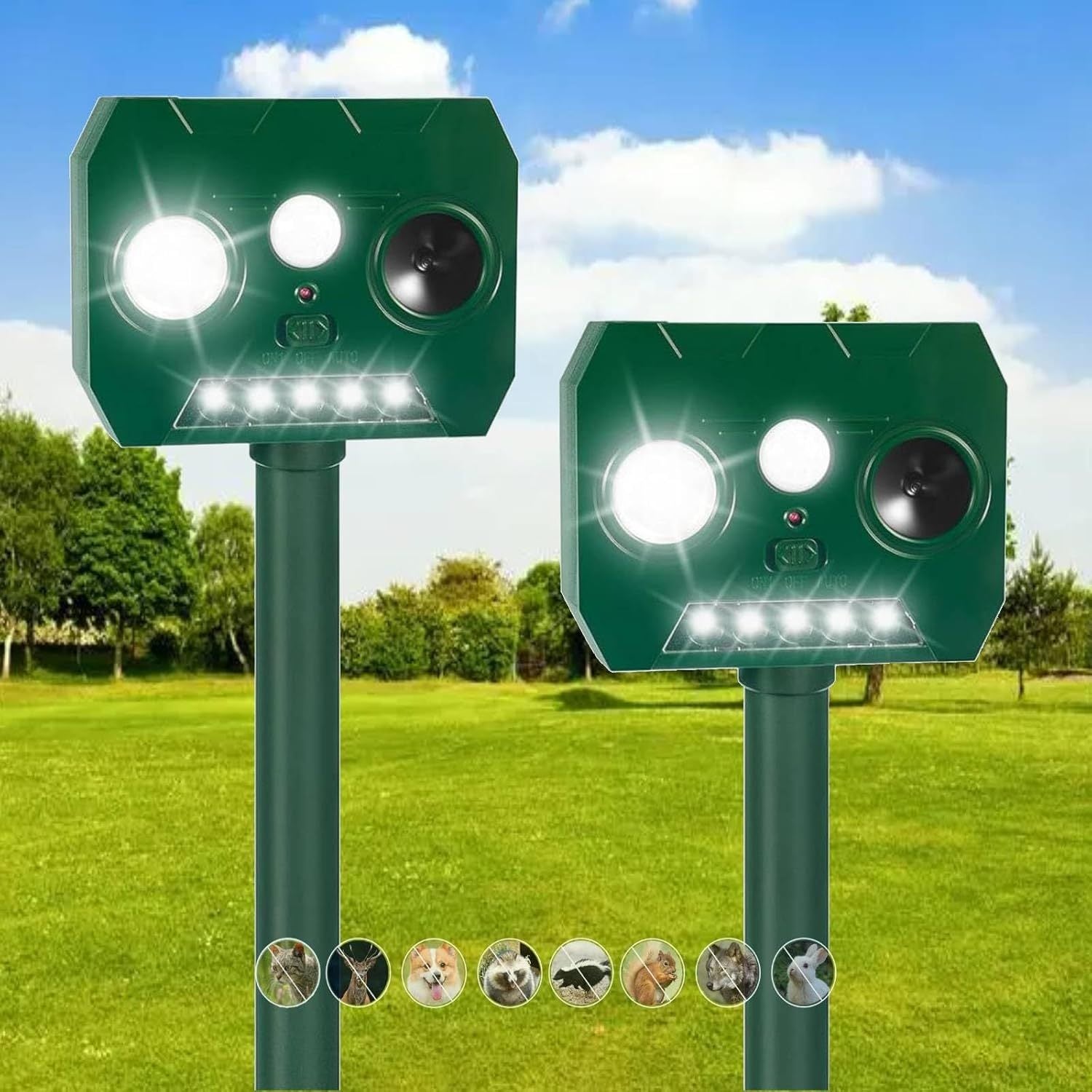 Solarni ultrazvučni rasterivač krtica, zmija i ostalih glodara sa SENZOROM