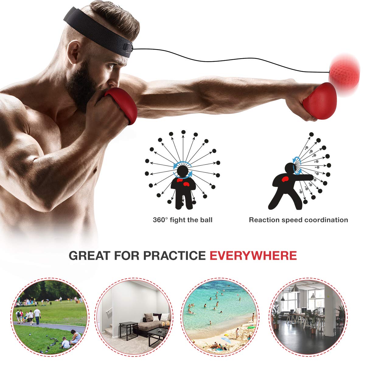 Boxing reacting ball - Loptica za boks, trening, kondiciju