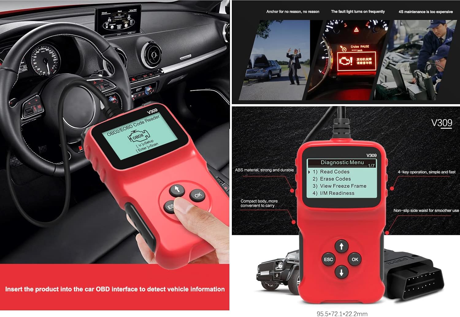 Auto dijagnostika V309 za DTC OBD2 OBDII