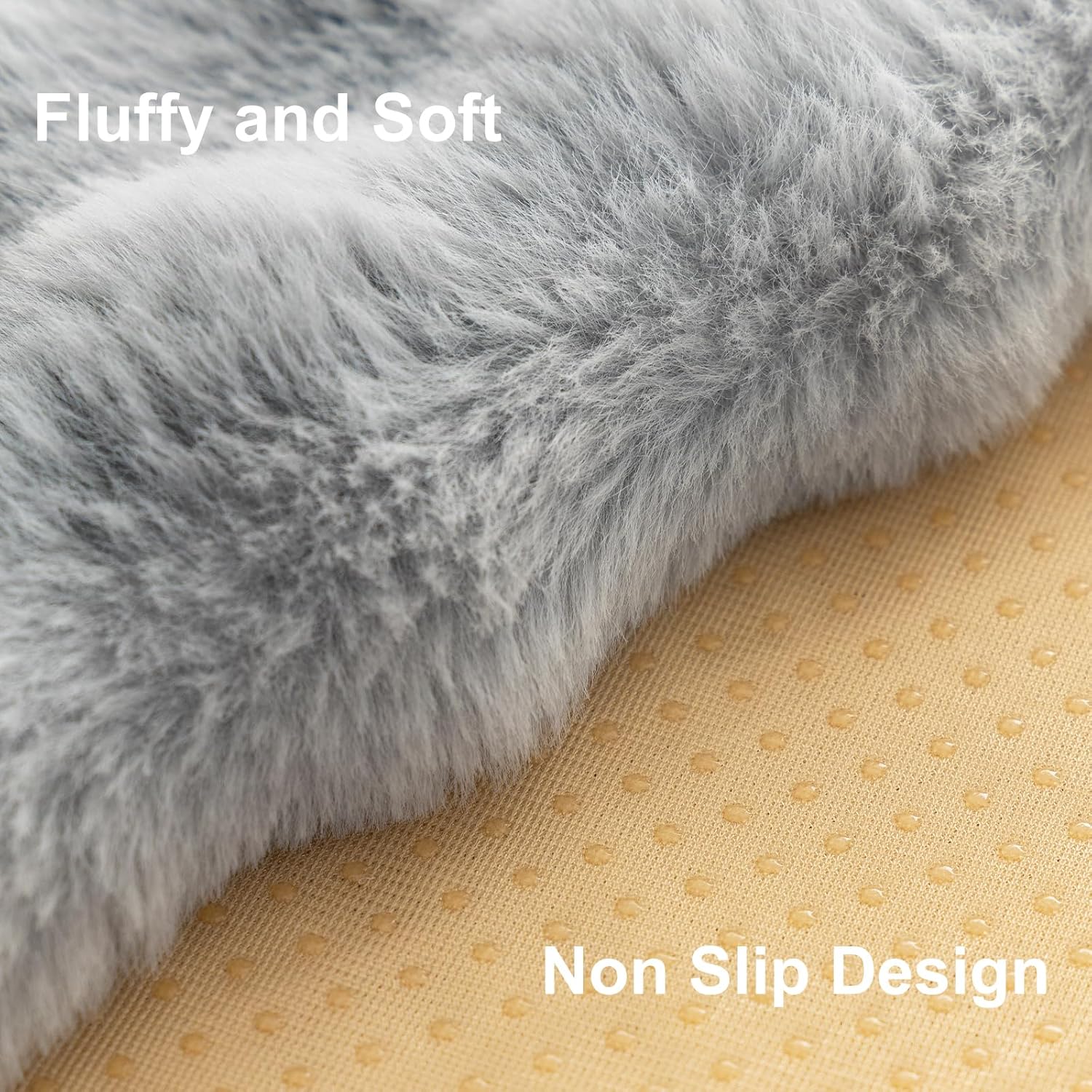 Krzneni fleker sivi 70×70 cm – mekan, topao i moderan dekorativni detalj