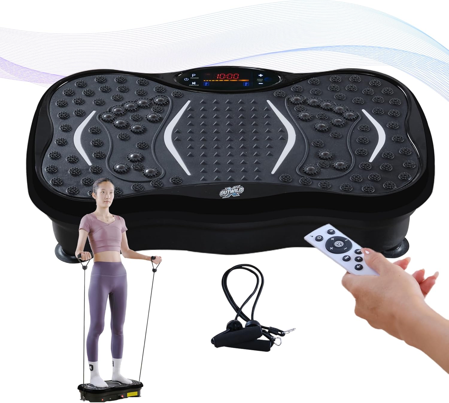 Vibraciona ploča za fitnes i masažu sa daljinskim upravljačem