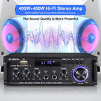 BT-298 Pro – HiFi Bluetooth Pojačalo 400W×2 sa MIC i FM Radiom