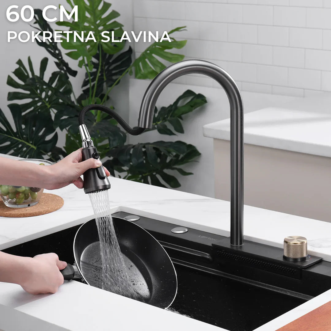 Pametna sudopera za kuhinju sa prikazom temperature