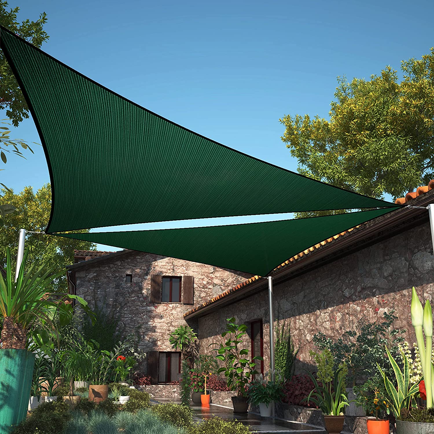 Ibiza Trouglasta Tenda za Terasu i Dvorište – UV Zaštita, Vodootporna, Moderna Sjenica