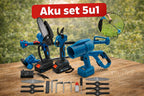 5u1 Aku Baštenski Set – Makaze, Testera, Trimer i Duvač sa Teleskopom