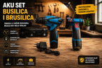 Aku Šrafilica i Mini Brusilica 24V – Bežični Set sa 2 Baterije, Snažan i Kompaktan Alat