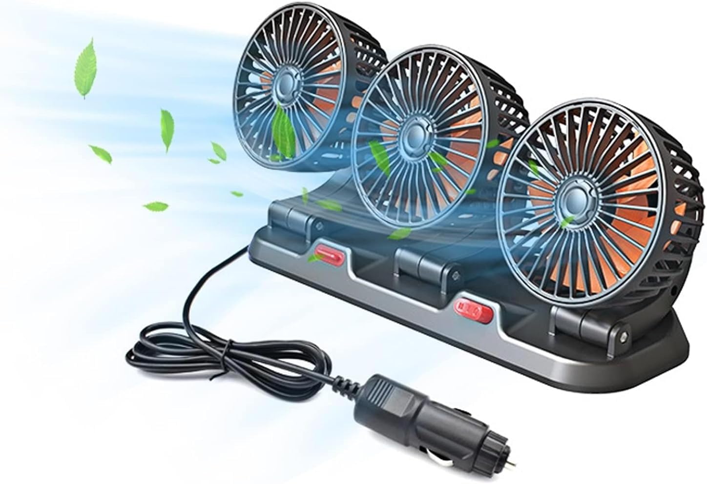 Auto Ventilator 3u1 12V – Trostruki Ventilator za Auto sa 360° Rotacijom | Snažan i Tih Rad