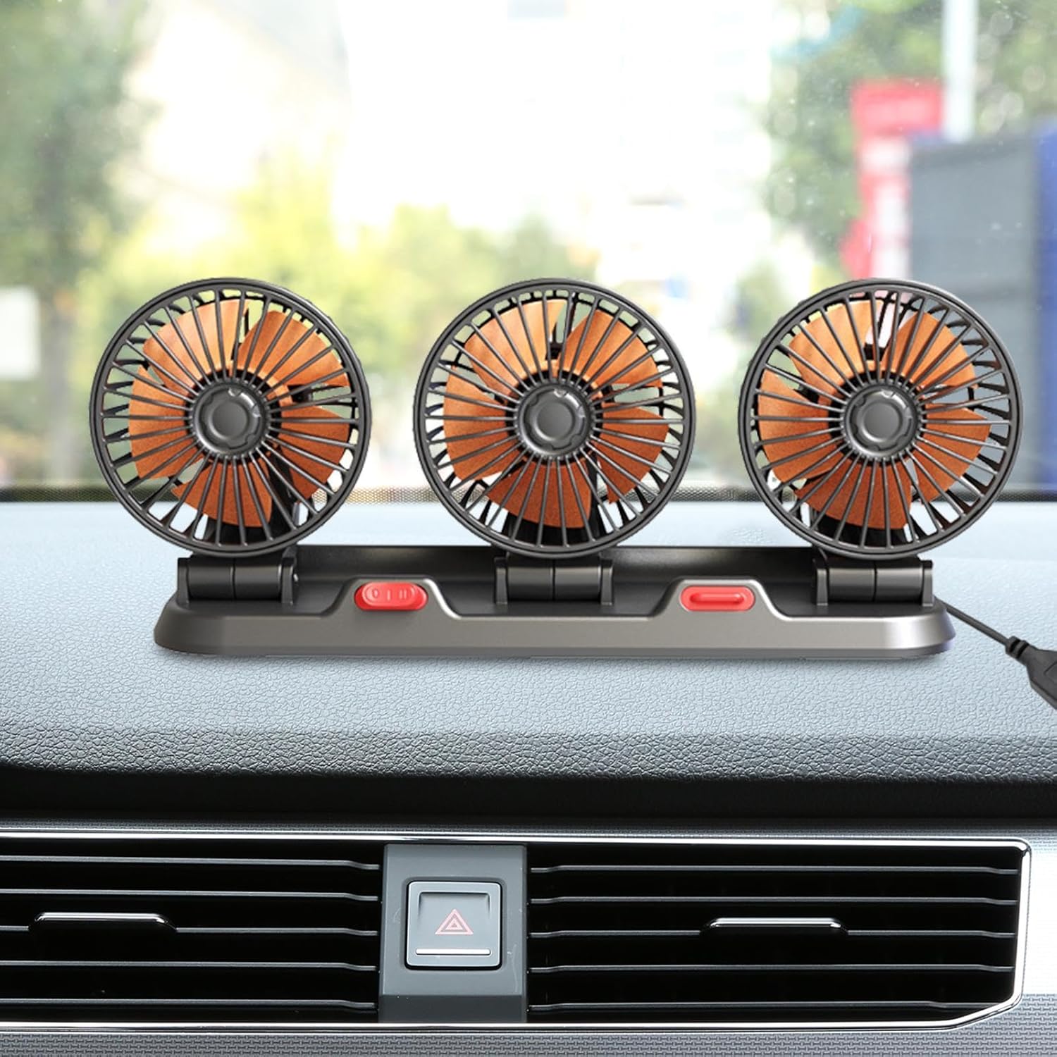 Auto Ventilator 3u1 12V – Trostruki Ventilator za Auto sa 360° Rotacijom | Snažan i Tih Rad