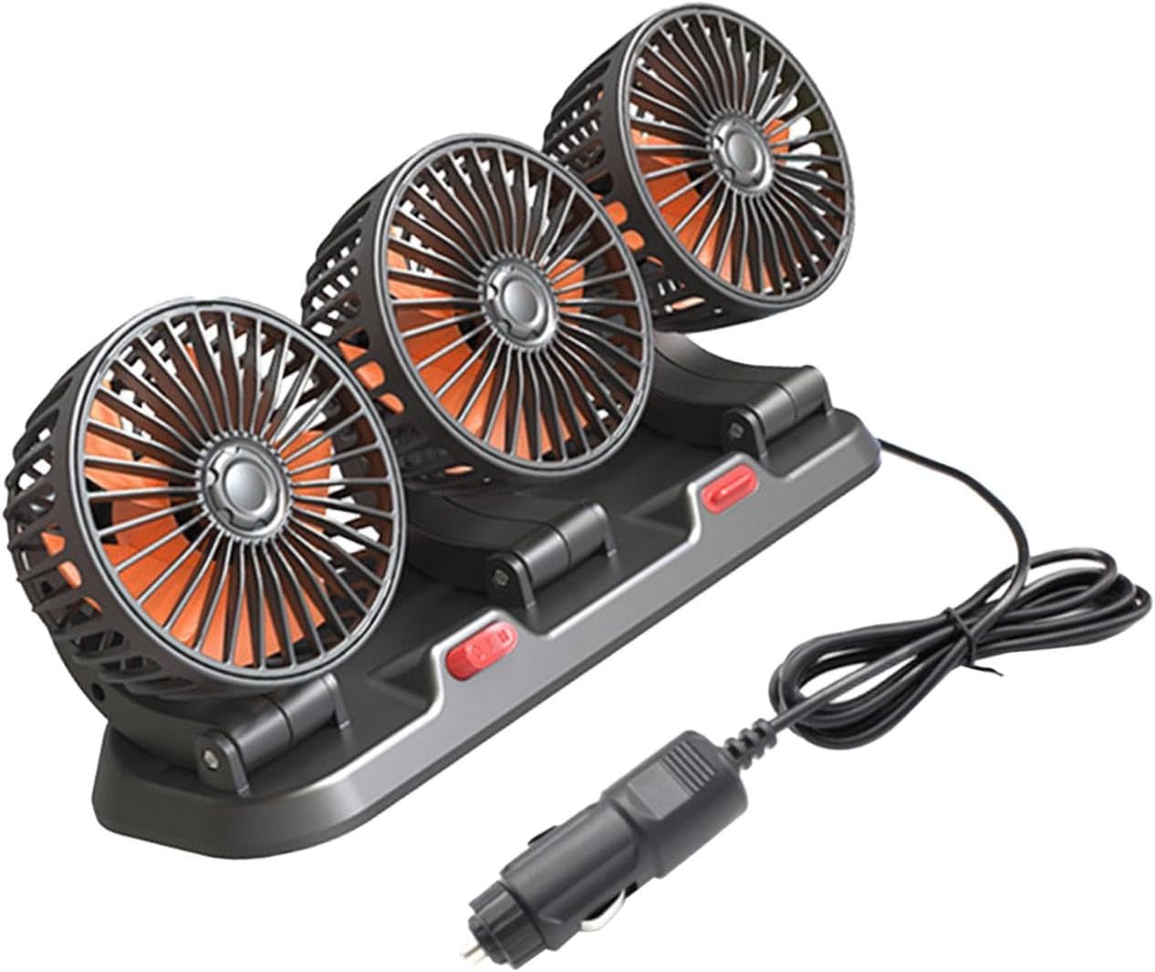 Auto Ventilator 3u1 12V – Trostruki Ventilator za Auto sa 360° Rotacijom | Snažan i Tih Rad