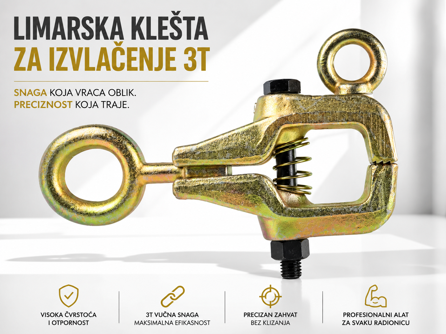 Autolimarska Klešta 3T za Izvlačenje Karoserije – Dvosmerna Stezaljka za Limariju