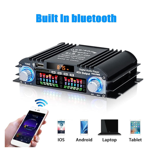 BT-998 FM radio bluetooth pojacalo 160W / 4 x 40W sa 4 izlaza