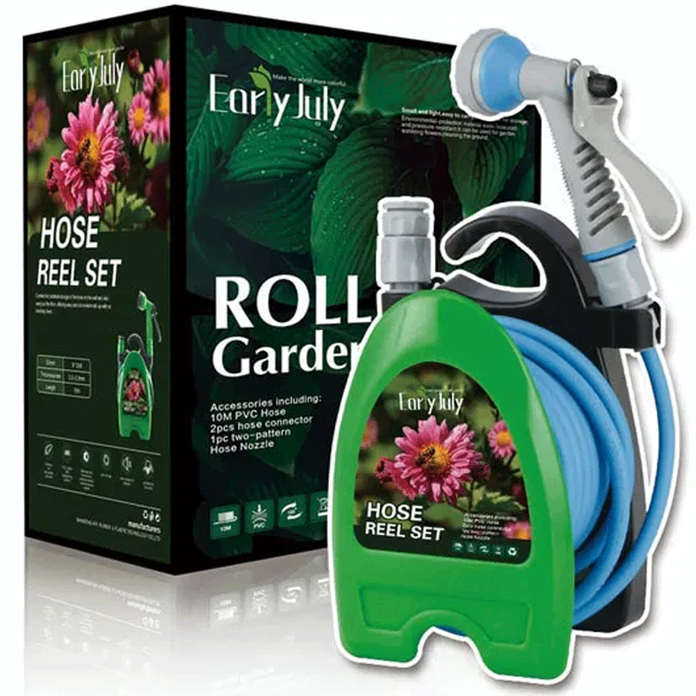 Baštensko crevo sa prskalicom na motalici 10m 