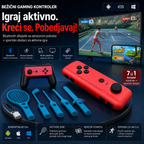 Bežični Gaming Kontroler sa Senzorom Pokreta – Bluetooth Džojstik za Android, iPhone i PC + Sportski Dodaci za Aktivne Igre
