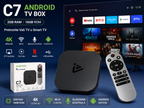 C7 Android TV Box 2GB/16GB – 4K Ultra HD Smart TV Kutija sa Glasovnim Daljinskim Upravljačem, Wi-Fi i IPTV Podrškom