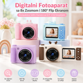oaparat sa 8x Zoomom i 180° Flip Ekranom – Kompaktna Selfie Kamera sa 2.4" LCD Displejom