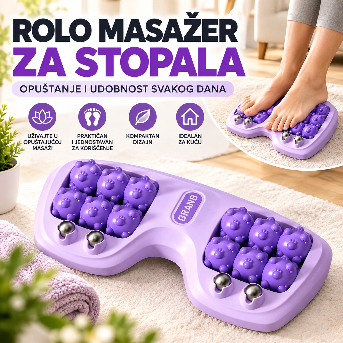 Rolo Masažer za Stopala – Praktični Masažer za Opuštanje i Svakodnevnu Negu Stopala