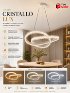 Luster Cristallo Lux – Moderni LED Viseći Luster sa Kristalnim Sjajem