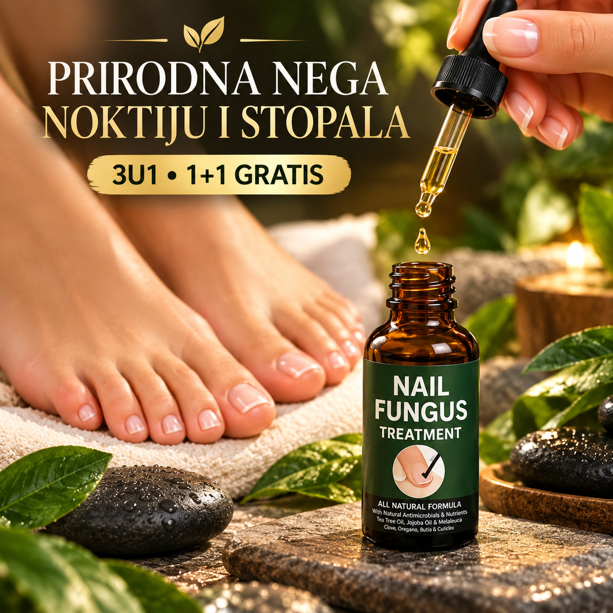 Ulje za Negu Noktiju i Stopala 3u1 1+1 GRATIS – Prirodna Nega Noktiju i Kože Stopala